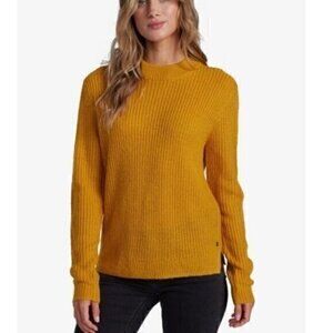 ❄️ Hollister Ribbed Knit Pullover Crewneck Sweater Marigold Yellow - Women's XS
